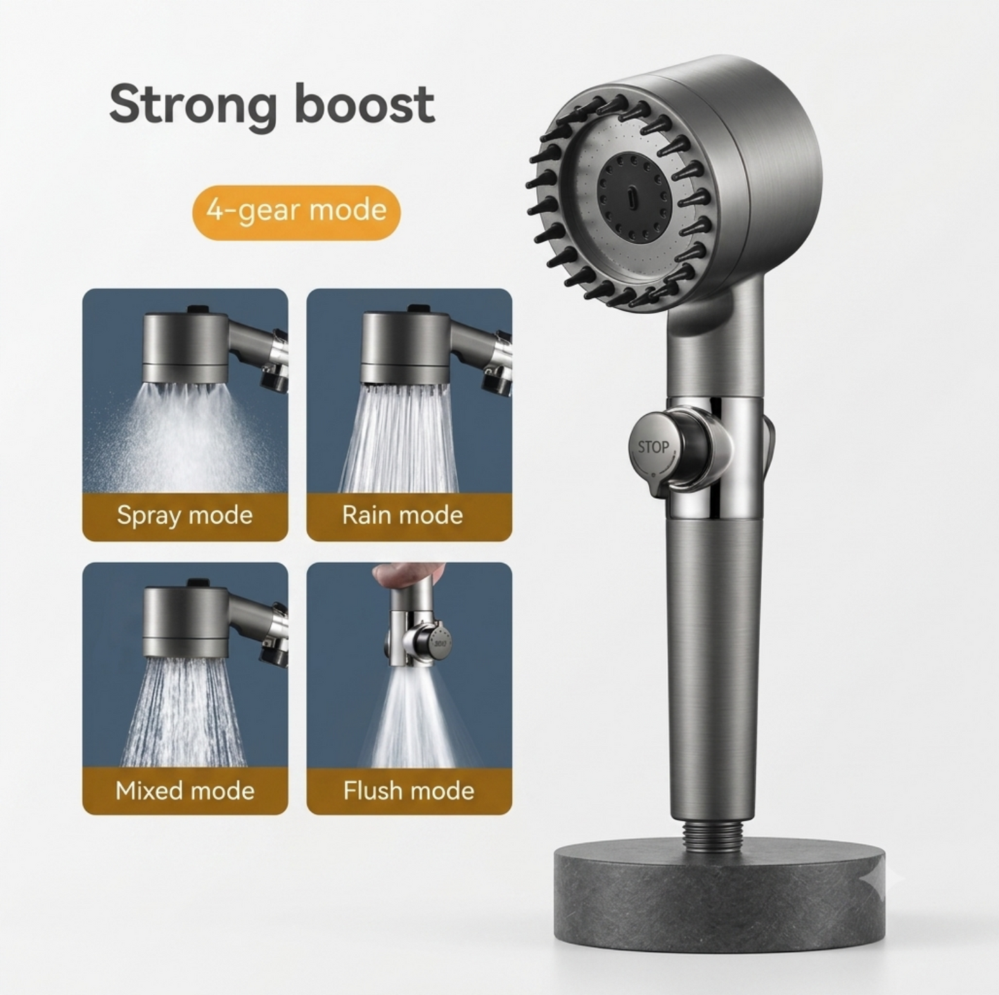 Turbo Pressure Handheld Shower Head - 55% OFF Last Day Promotion